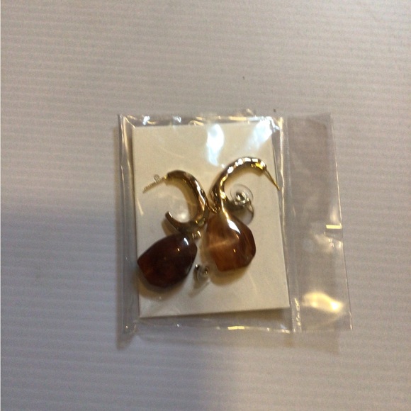 Final!!nYU NYU  amber hoops drop earrings - Picture 3 of 3